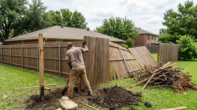 Storm Damage Fence Repair Arlington